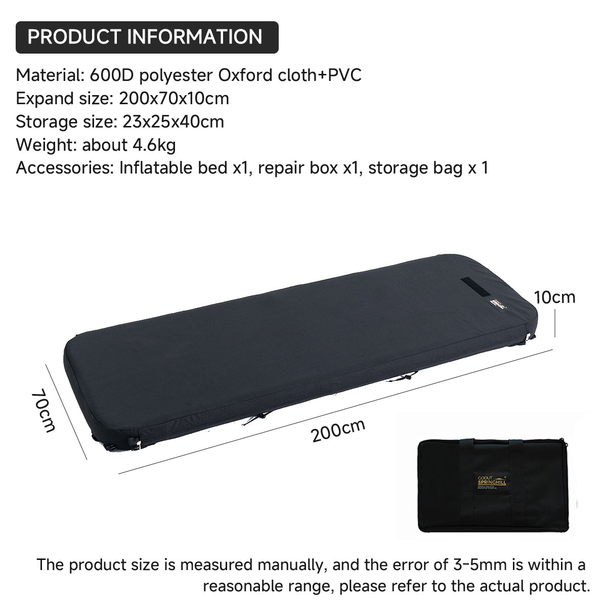 Springhill Inflatable Air Mattress - gooutspringhill