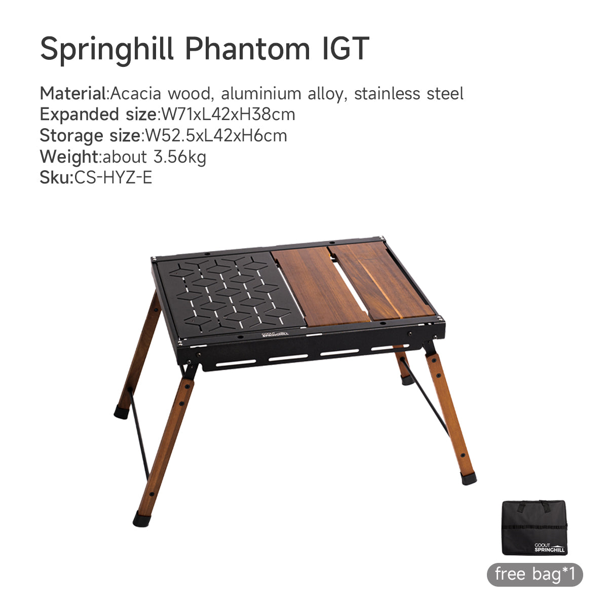 Camping Table Phantom IGT Foldable Table - gooutspringhill