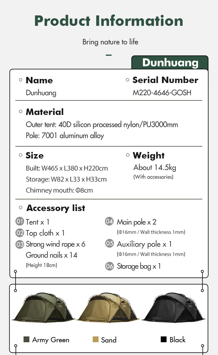 Dunhuang Camping Tent Large Tents - gooutspringhill