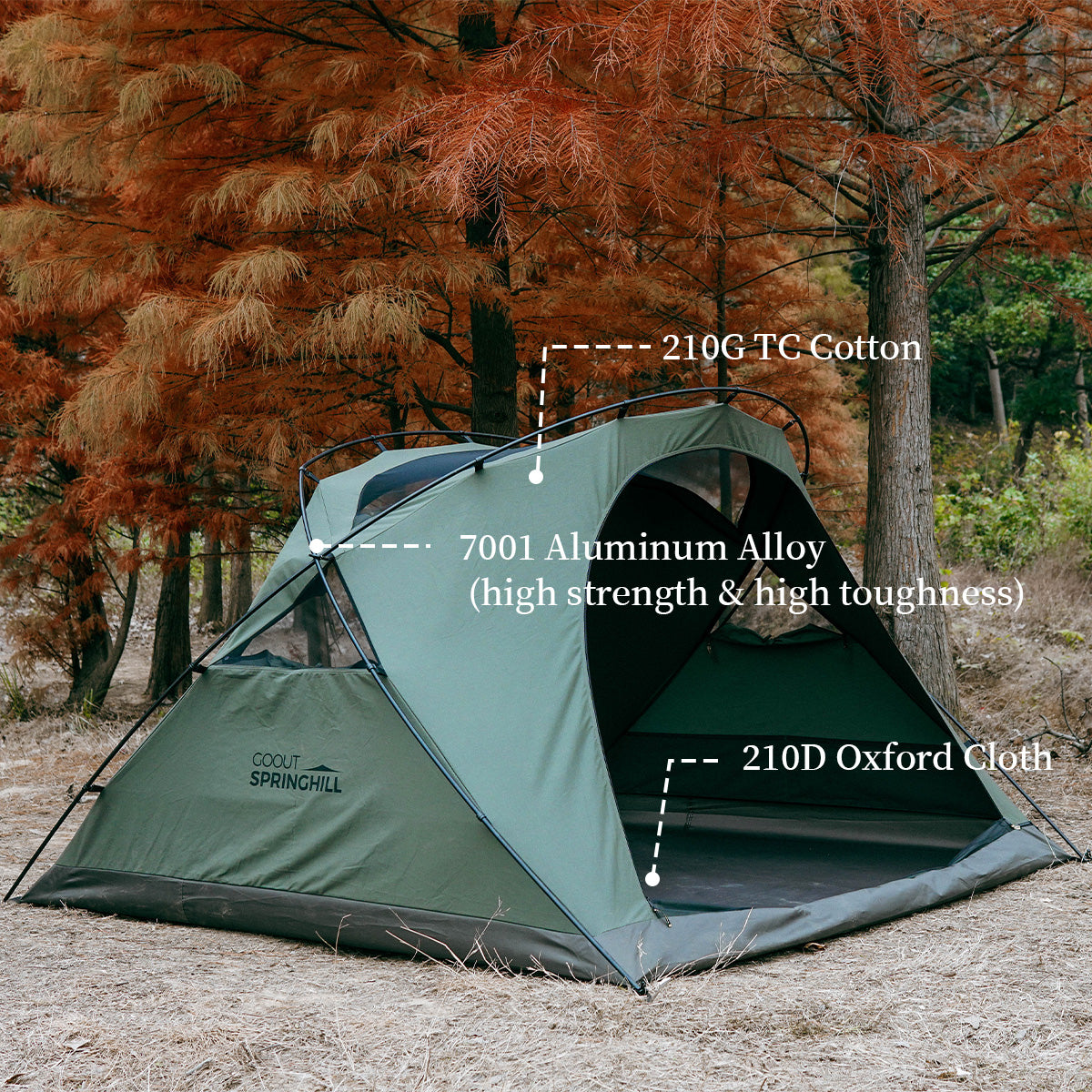 Springhill Camping Tent 1/2/3 Person Tents - gooutspringhill