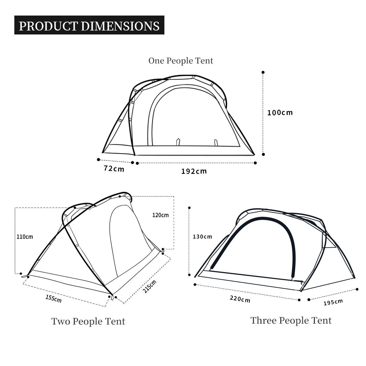 Springhill Camping Tent 1/2/3 Person Tents - gooutspringhill