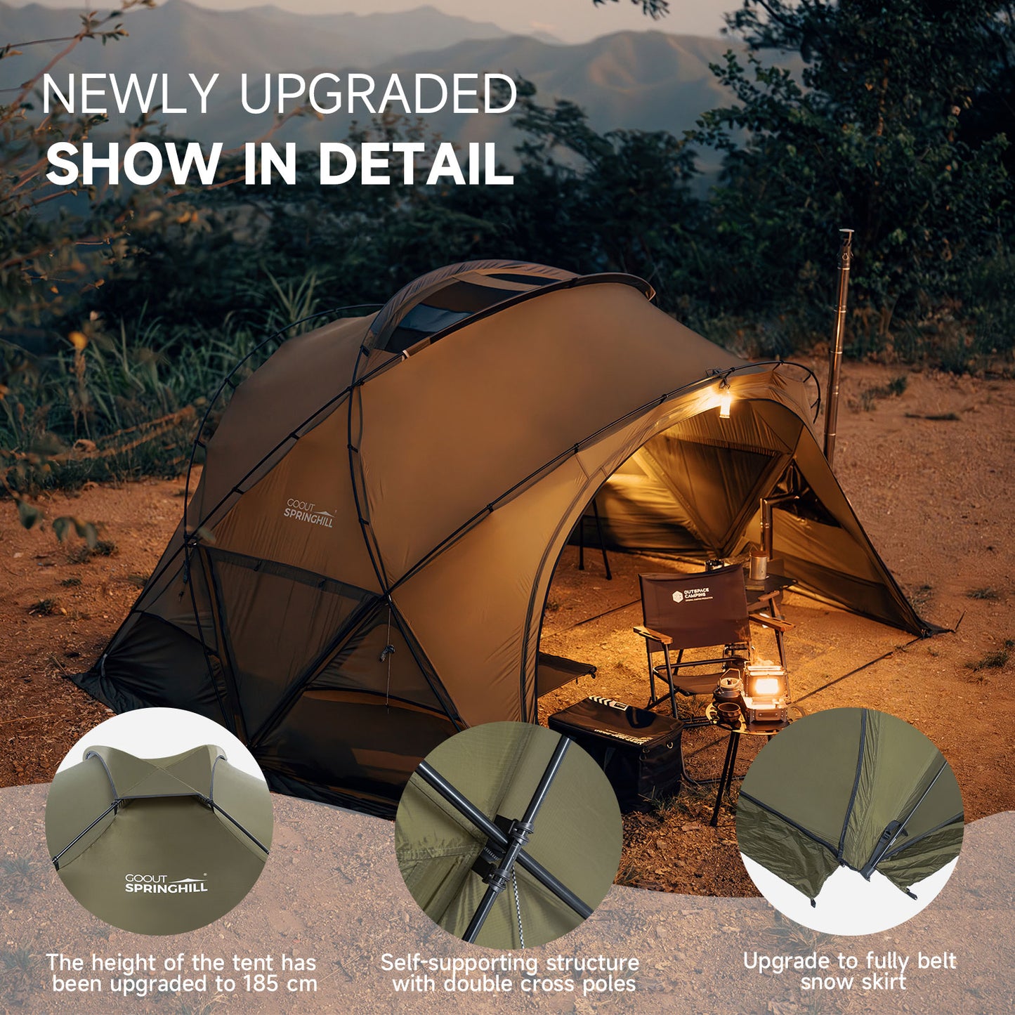 Kunlun Nylon Camping Tent Pro 3.0 - gooutspringhill