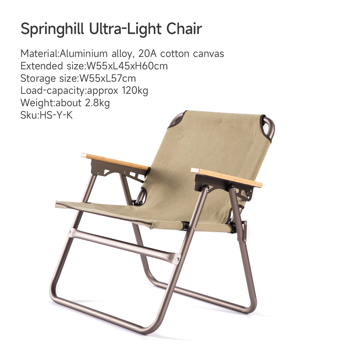 Springhill Camping Ultra-Light Folding Chair - gooutspringhill