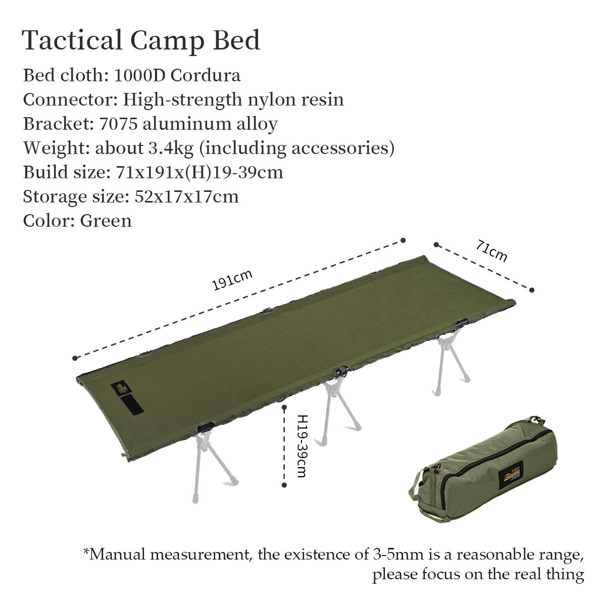 Springhill Foldable Camping Bed - gooutspringhill
