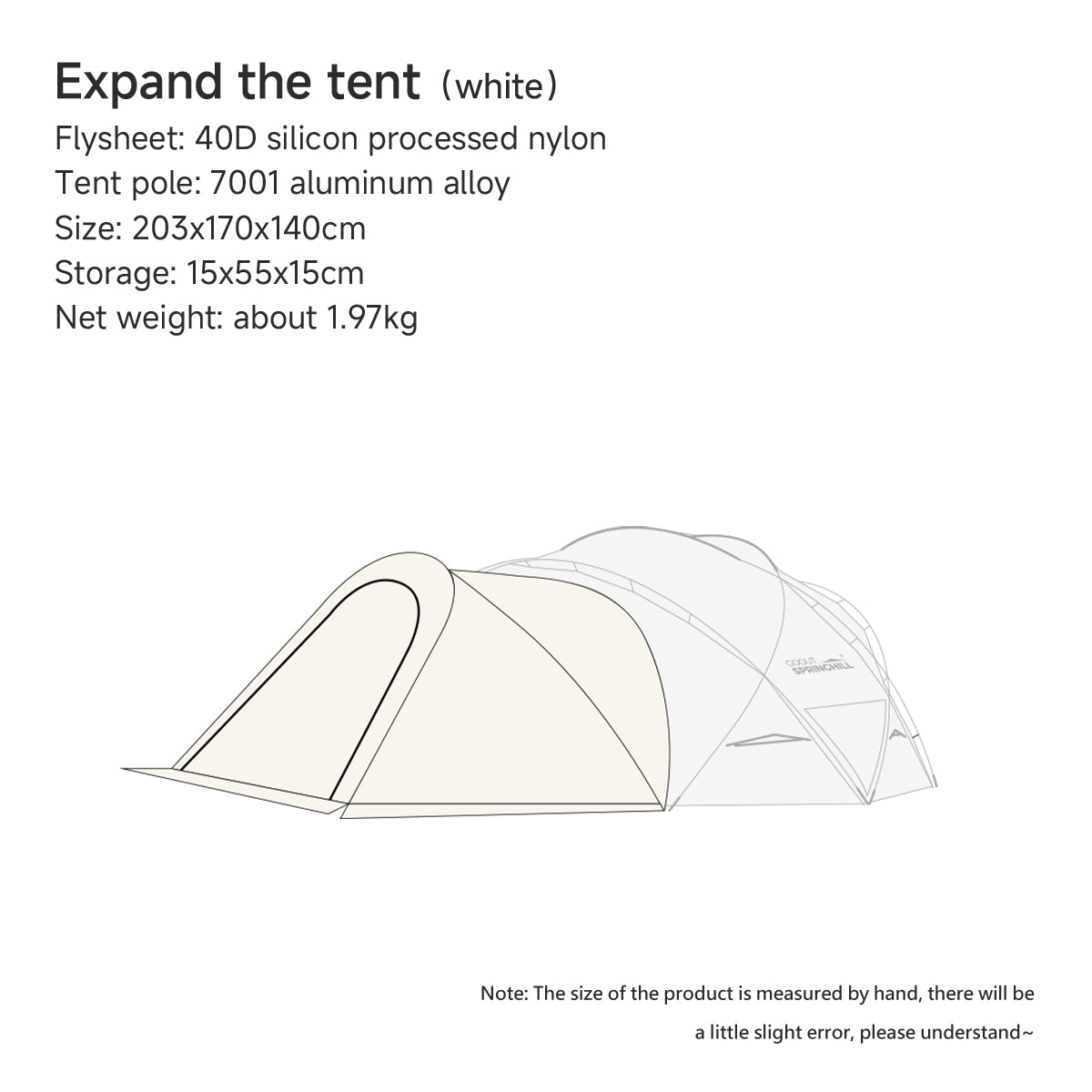 Kunlun Nylon Camping Tent Pro 3.0 - gooutspringhill