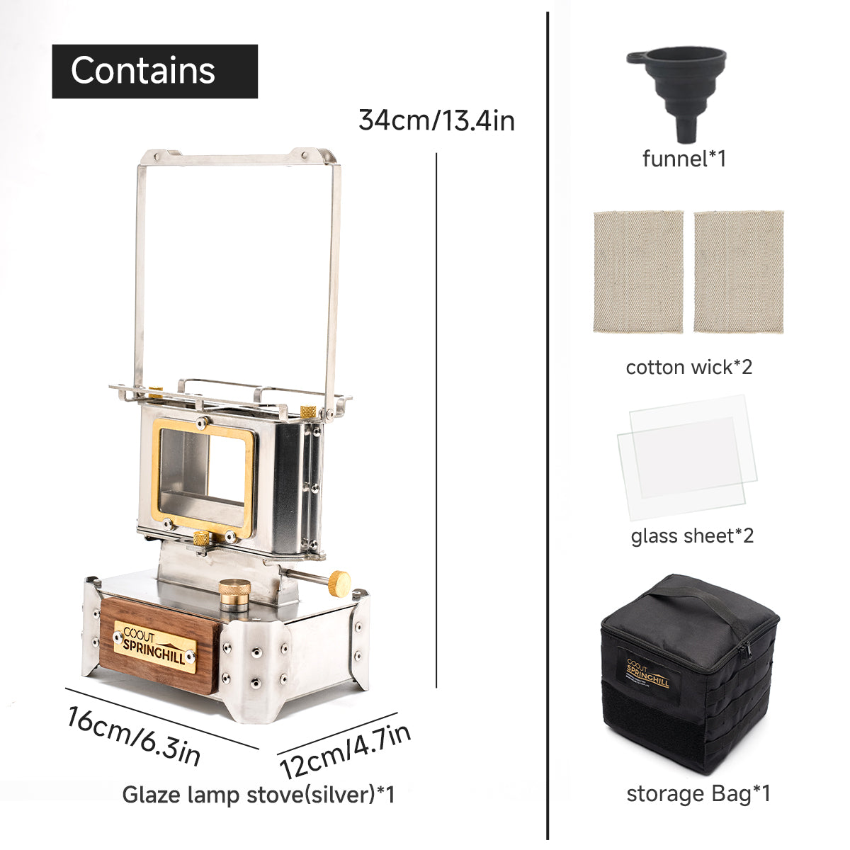 Gooutspringhill Glaze Camp Lamp Stove