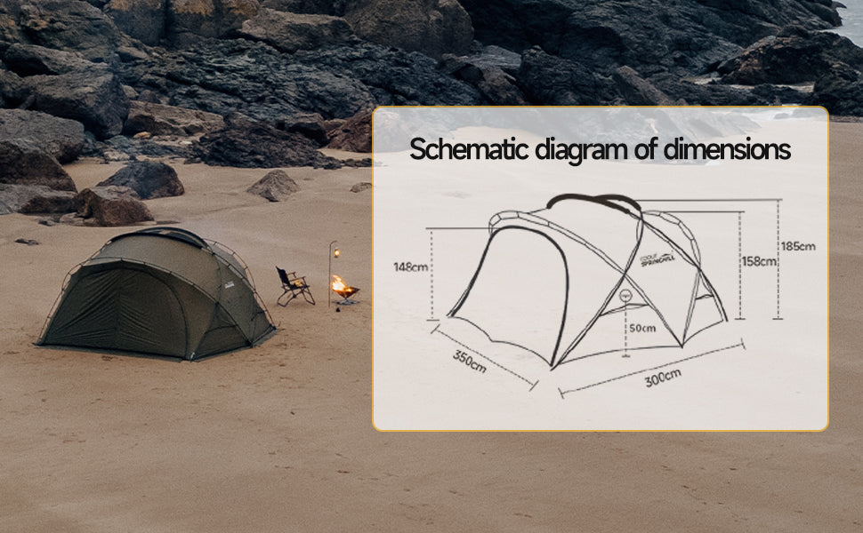 Kunlun Nylon Camping Tent Pro 3.0 - gooutspringhill