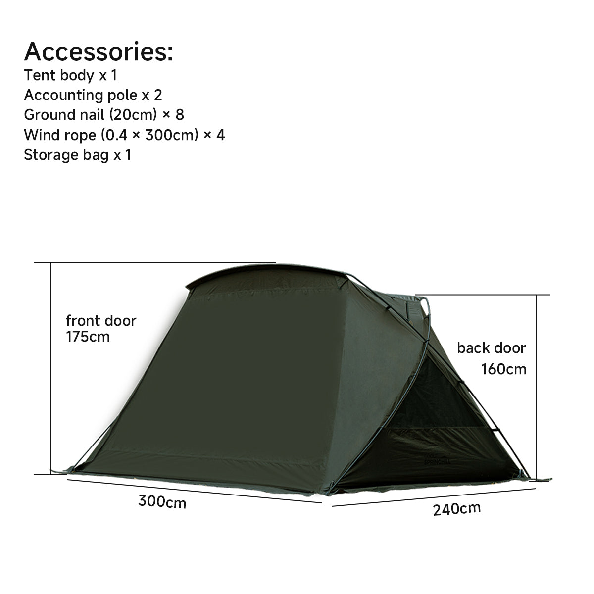 Springhill Penglai 4P 2.0 Camping Tent - gooutspringhill
