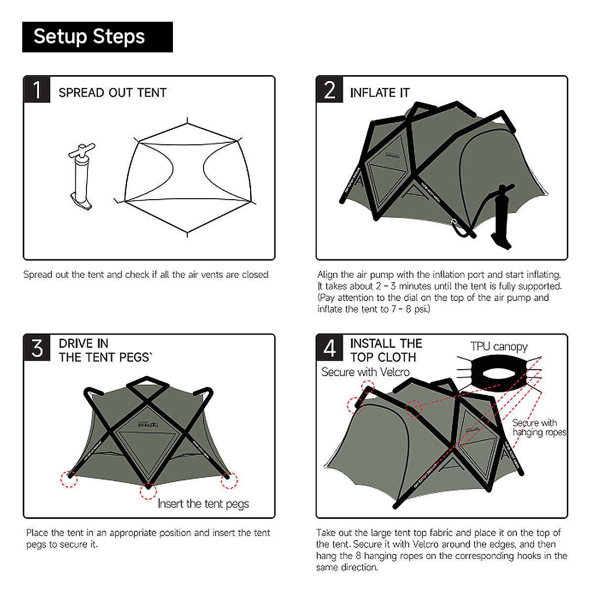 Springhill Inflatable Dome Tent - gooutspringhill