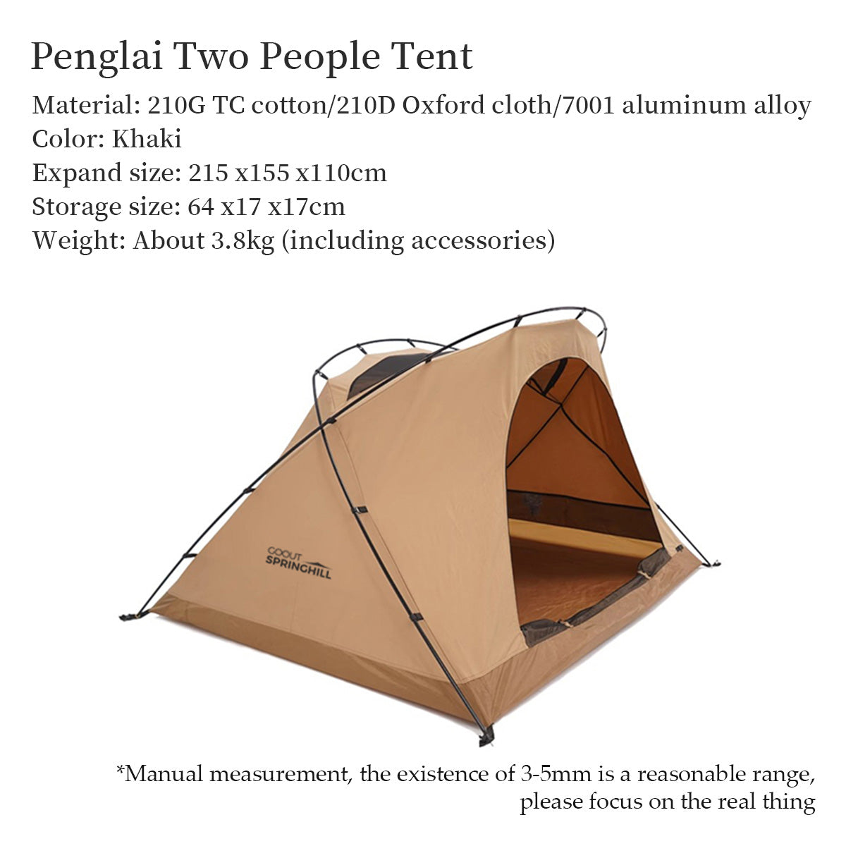 Springhill Camping Tent 1/2/3 Person Tents - gooutspringhill