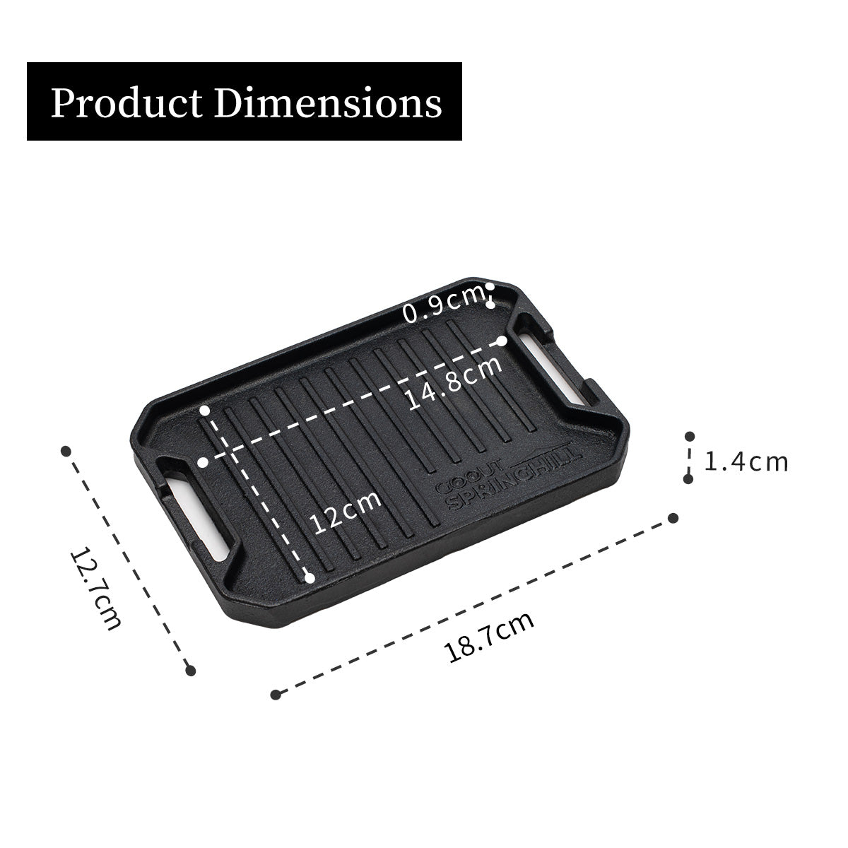Mini Camping Cast Iron Grill Plate - gooutspringhill
