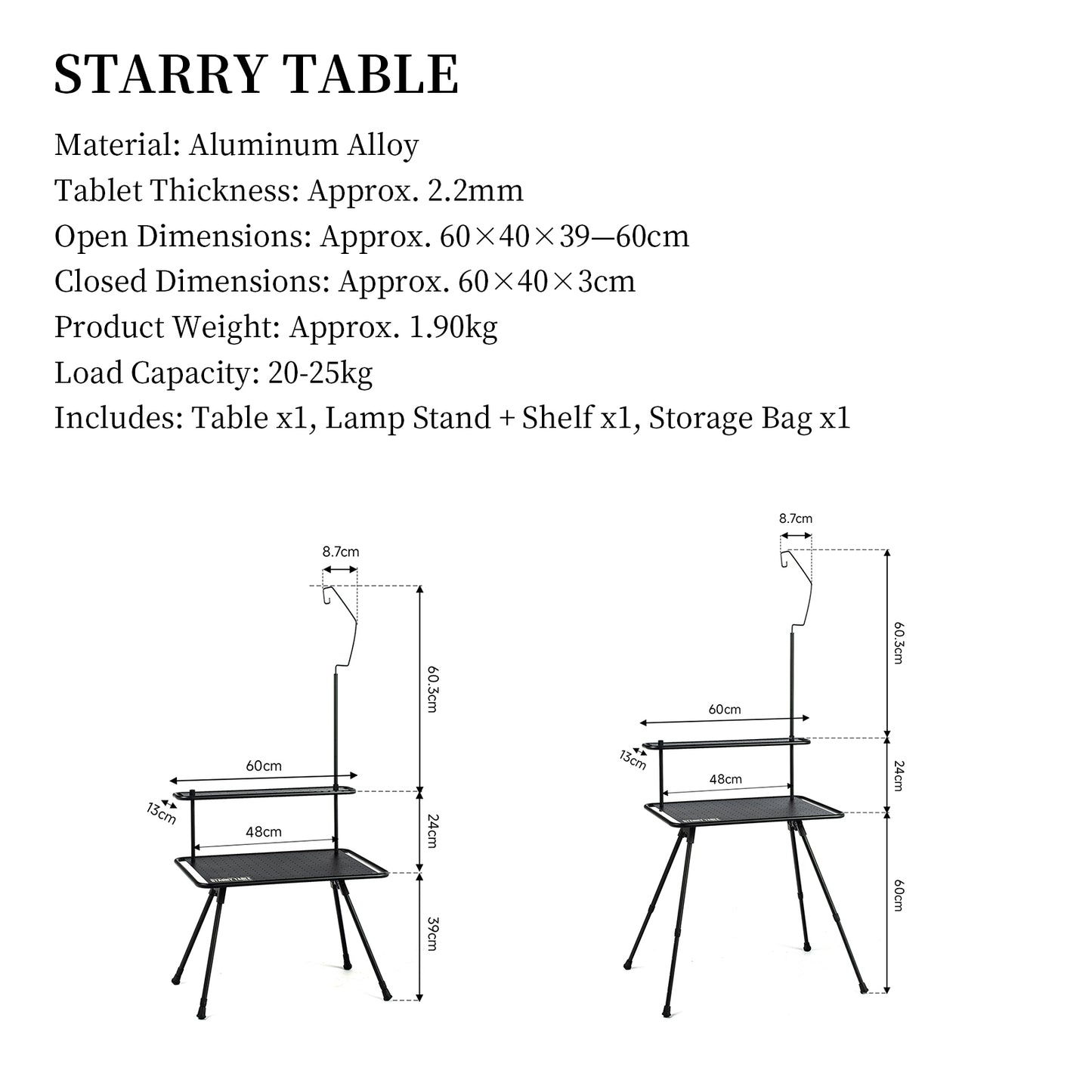 Gooutspringhill Lightweight Starry Table