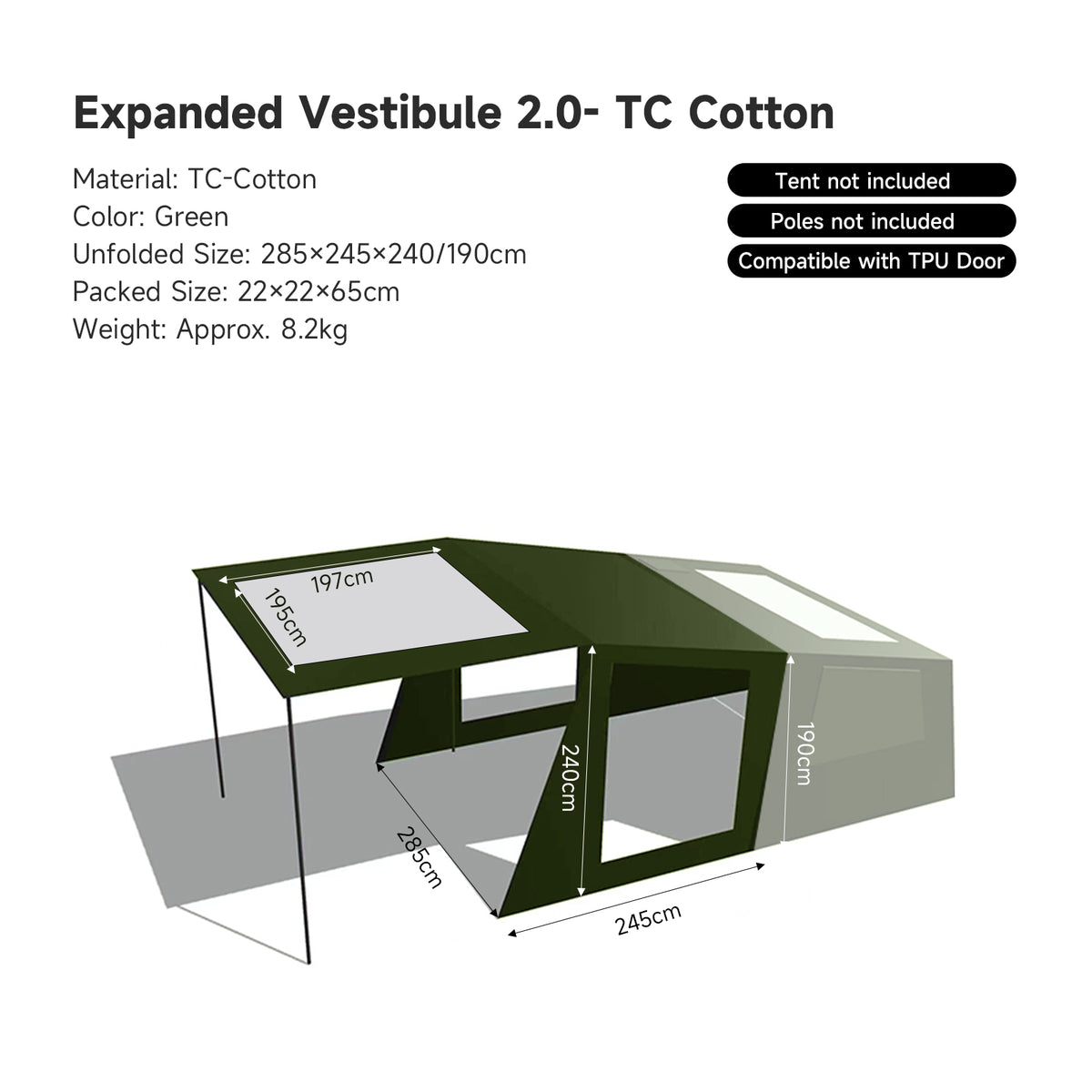Springhill Penglai 4P AIR Tent 2.0TC-Cotton