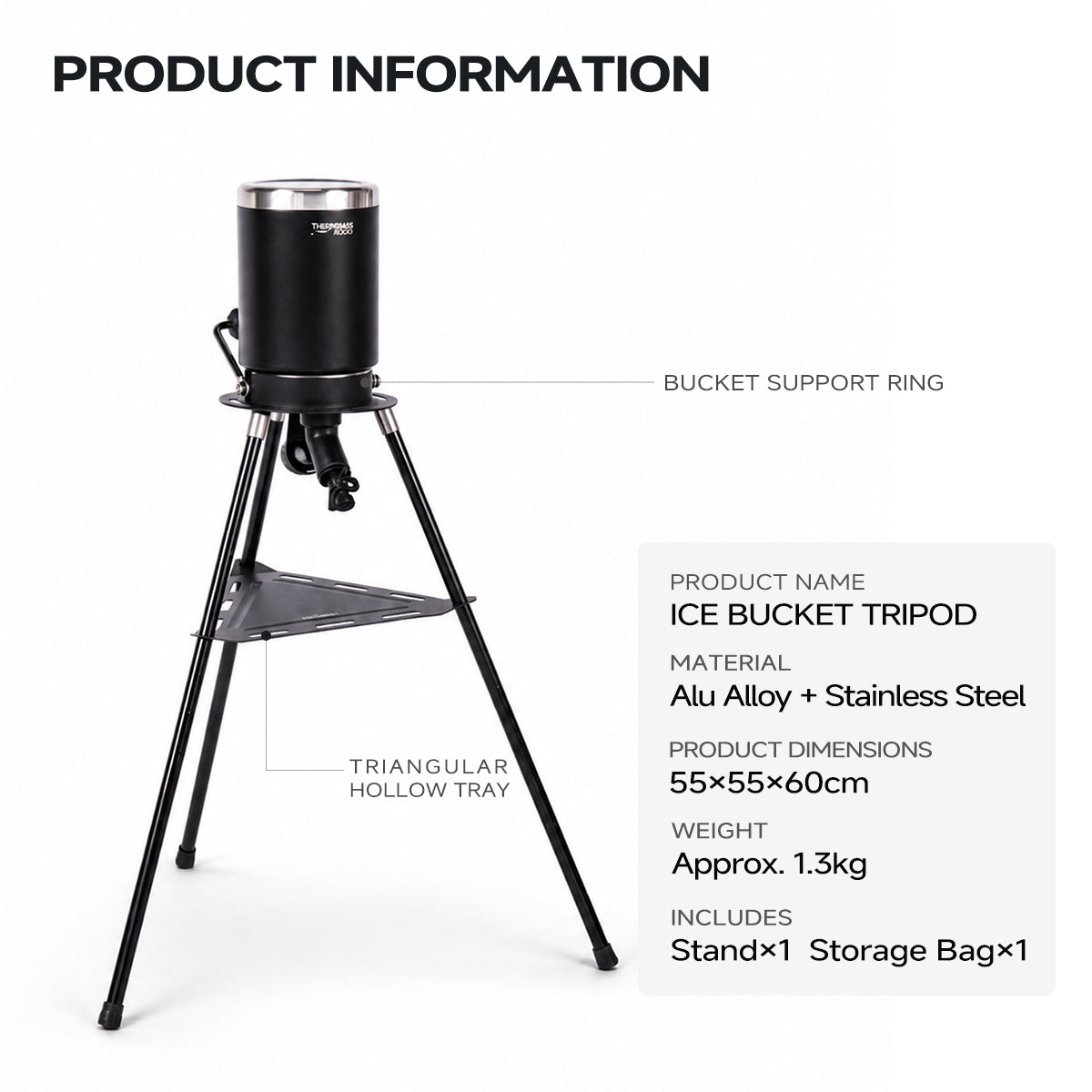 Gooutspringhill 1.9/3.8L Frost Ice Bucket Support Standing