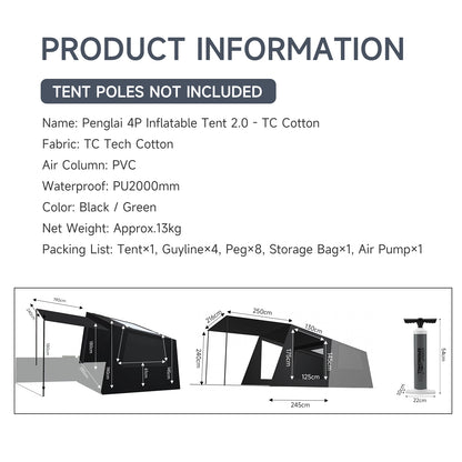 Springhill Penglai 4P AIR Tent 2.0TC-Cotton