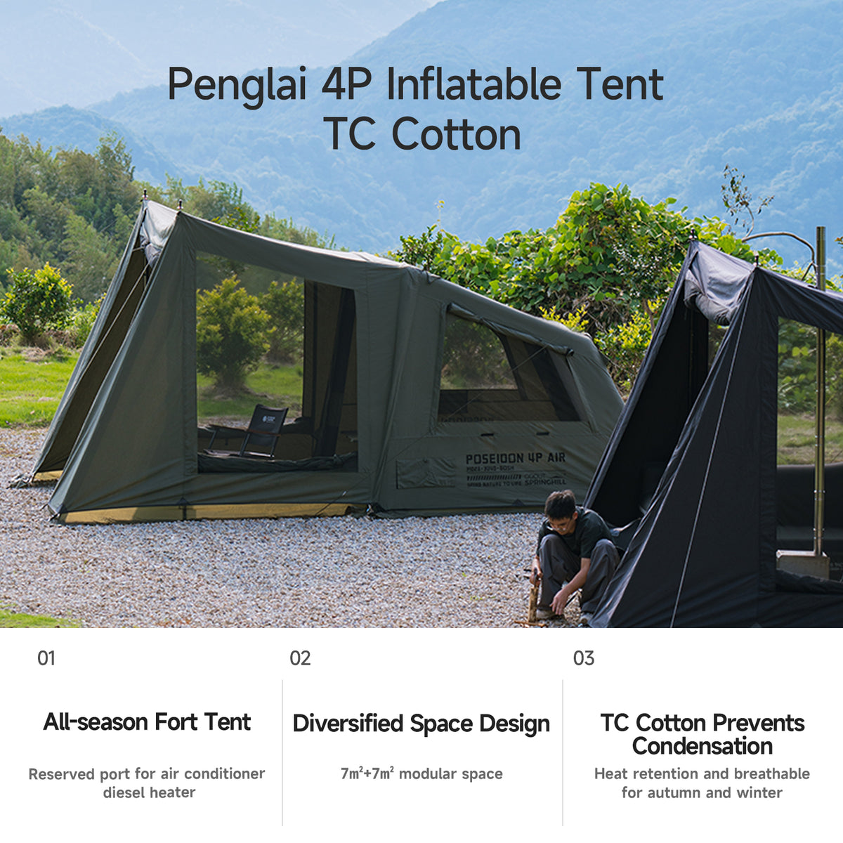 Springhill Penglai 4P AIR Tent 2.0TC-Cotton