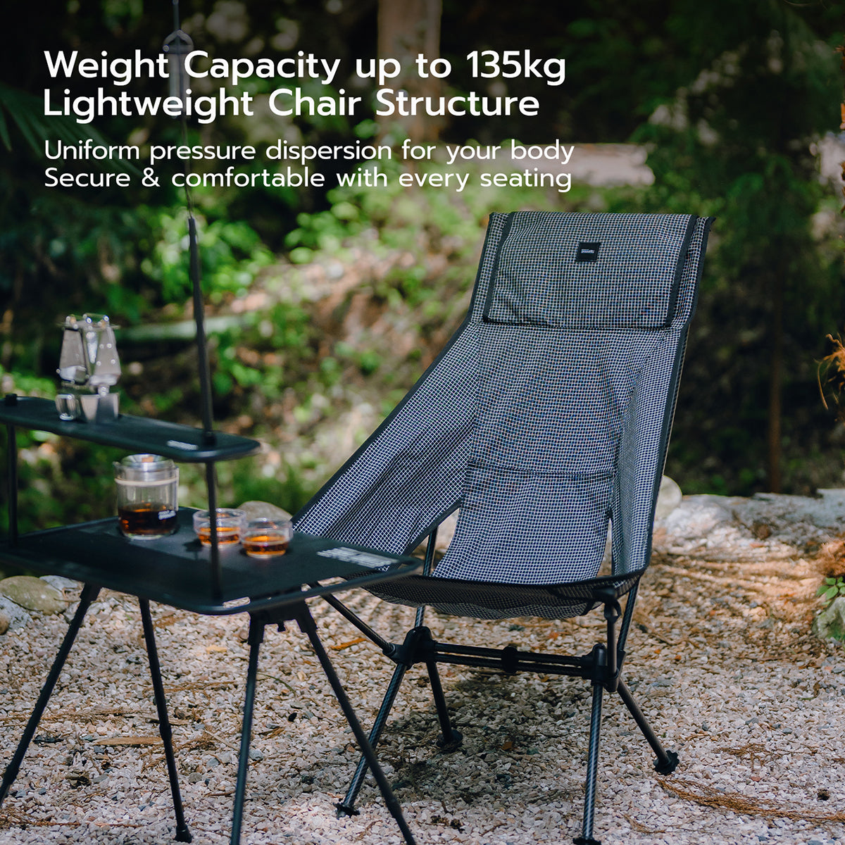 Gooutspringhill Carbon Fiber High-back Moon Chair