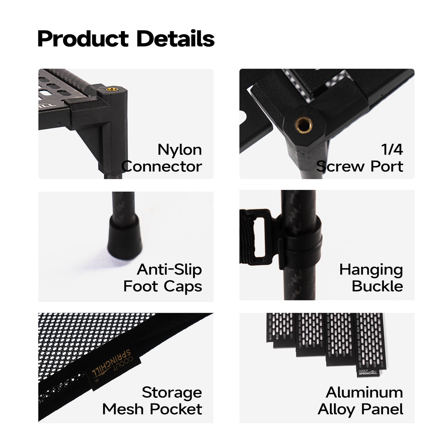 Gooutspringhill Carbon Fiber Folding Table