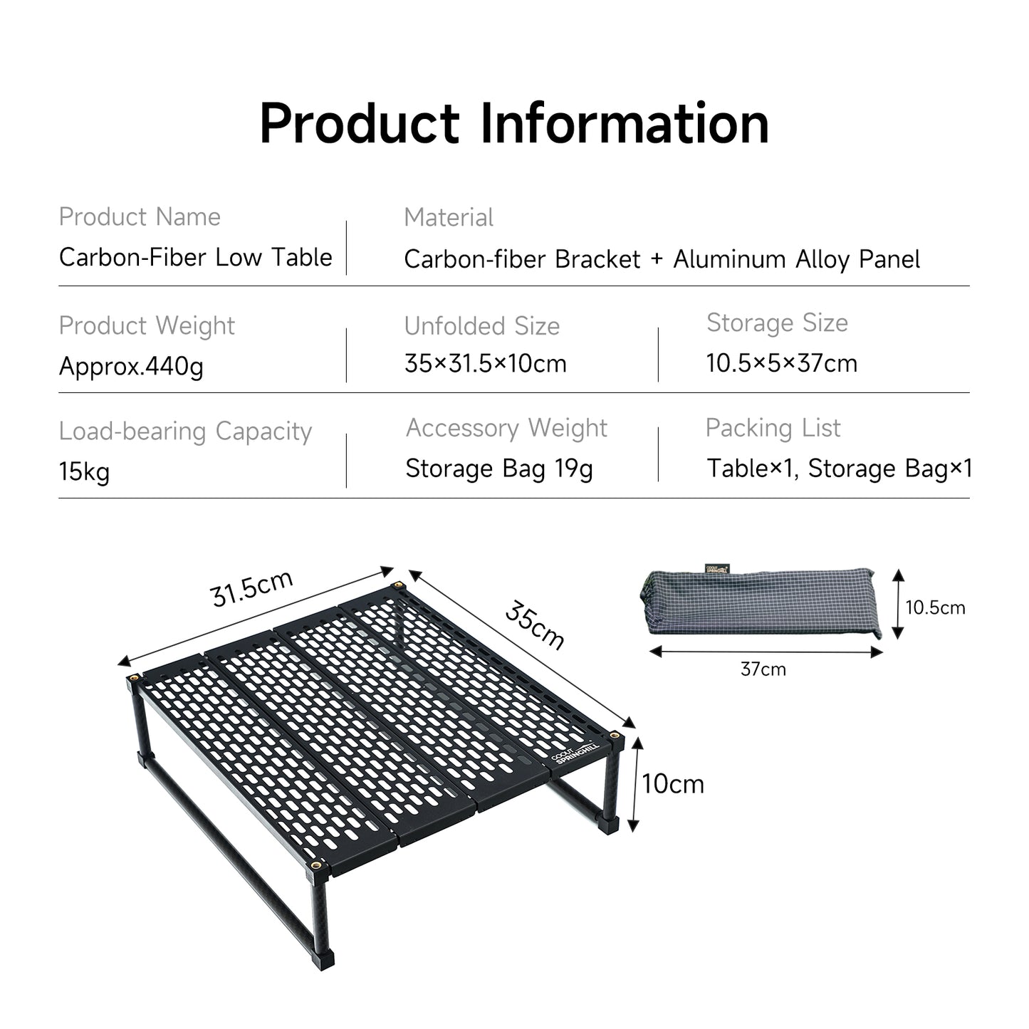Springhill Carbon-Fiber Low Table