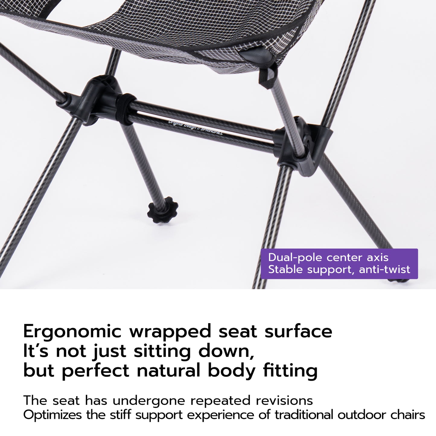 Gooutspringhill Carbon Fiber High-back Moon Chair