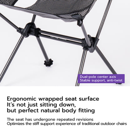 Gooutspringhill Carbon Fiber High-back Moon Chair - gooutspringhill