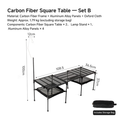 Gooutspringhill Carbon Fiber Square Table - gooutspringhill