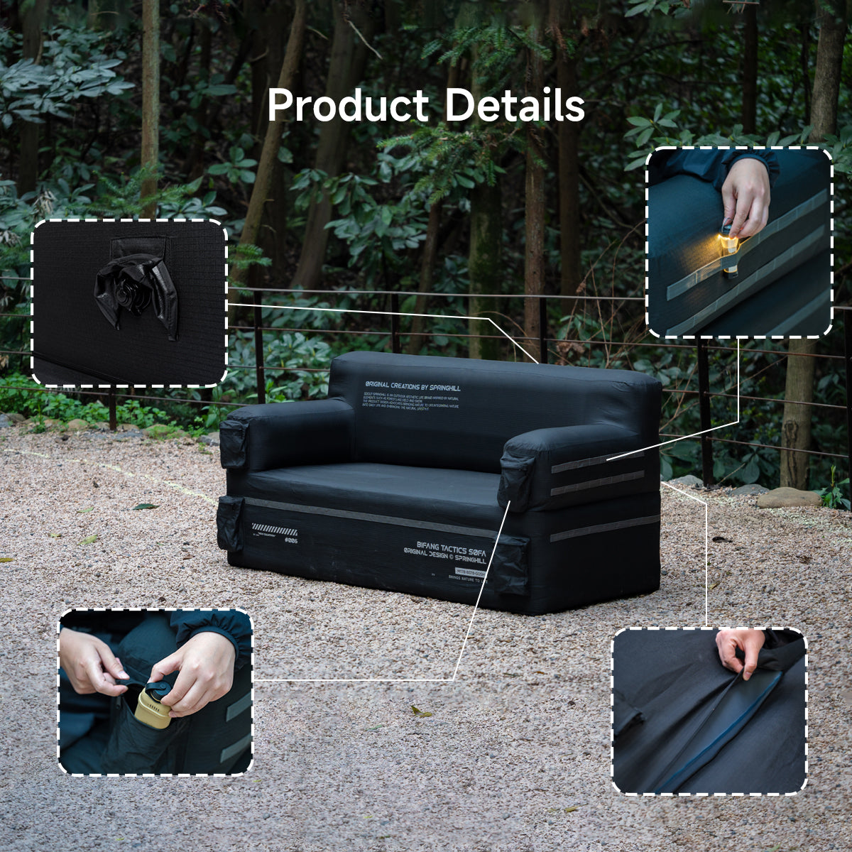 Gooutspringhill Camping Sofa Foldable Inflatable - gooutspringhill