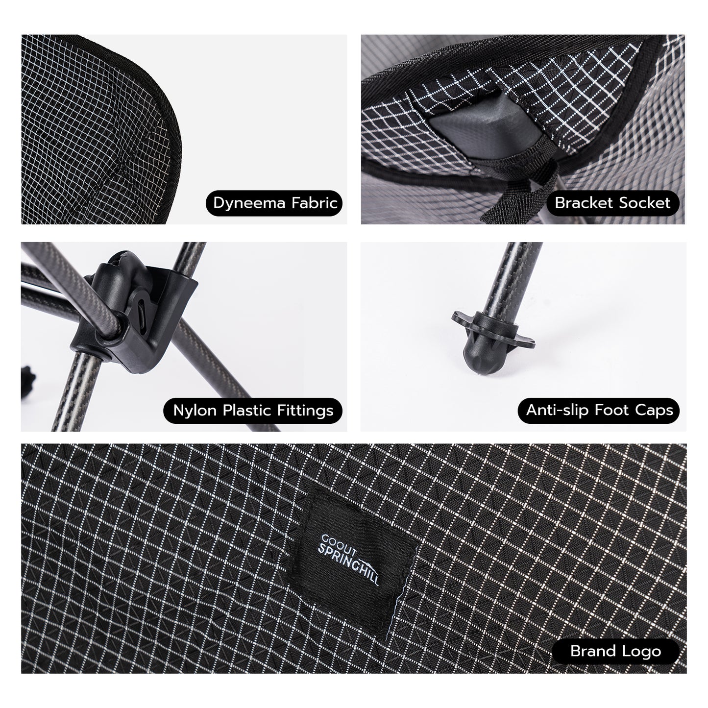 Gooutspringhill Carbon Fiber High-back Moon Chair