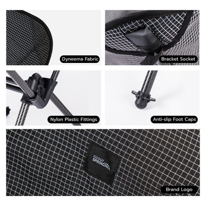 Gooutspringhill Carbon Fiber High-back Moon Chair - gooutspringhill