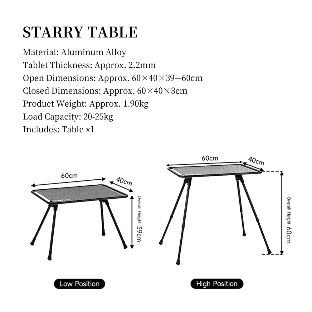 Gooutspringhill Lightweight Starry Table