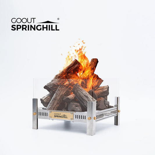Qingluan Dual-Fuel Alcohol & Wood Fire Pit - gooutspringhill