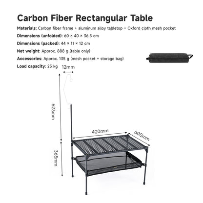 Gooutspringhill Carbon Fiber Folding Table - gooutspringhill