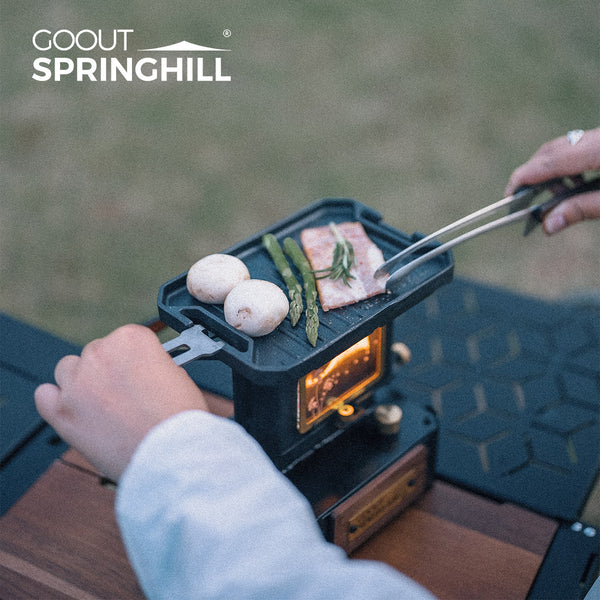 Mini Camping Cast Iron Grill Plate - gooutspringhill