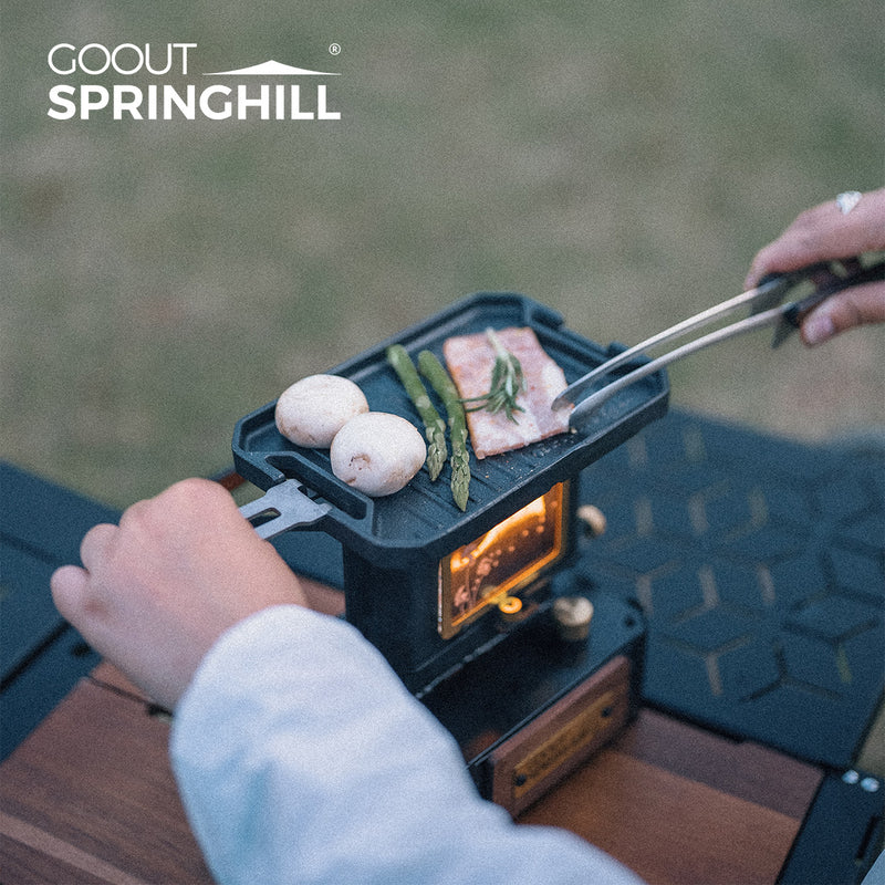 Mini Camping Cast Iron Grill Plate - gooutspringhill