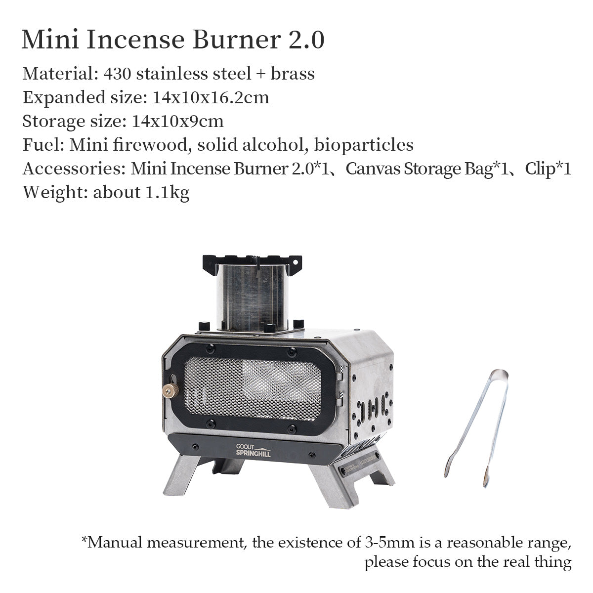 Camping Stove Mini Incense Stove 2.0 - gooutspringhill