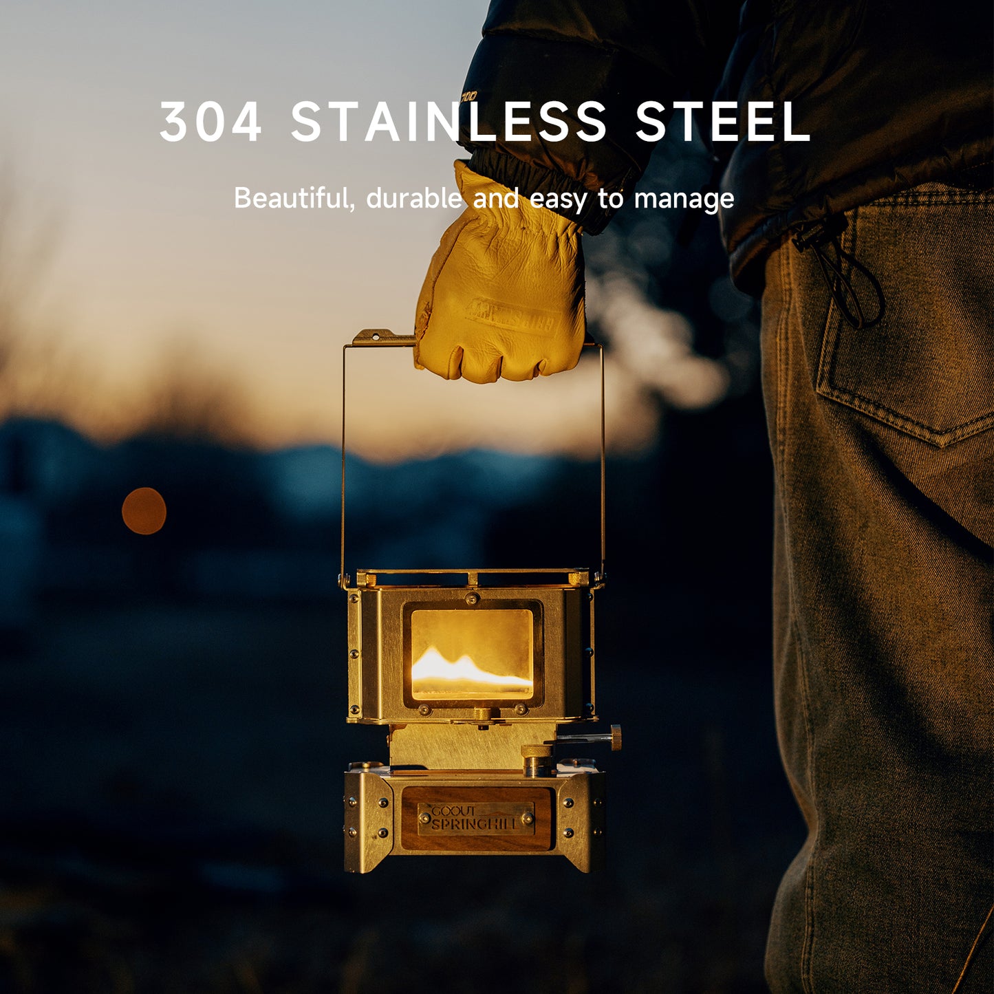 Gooutspringhill Glaze Camp Lamp Stove