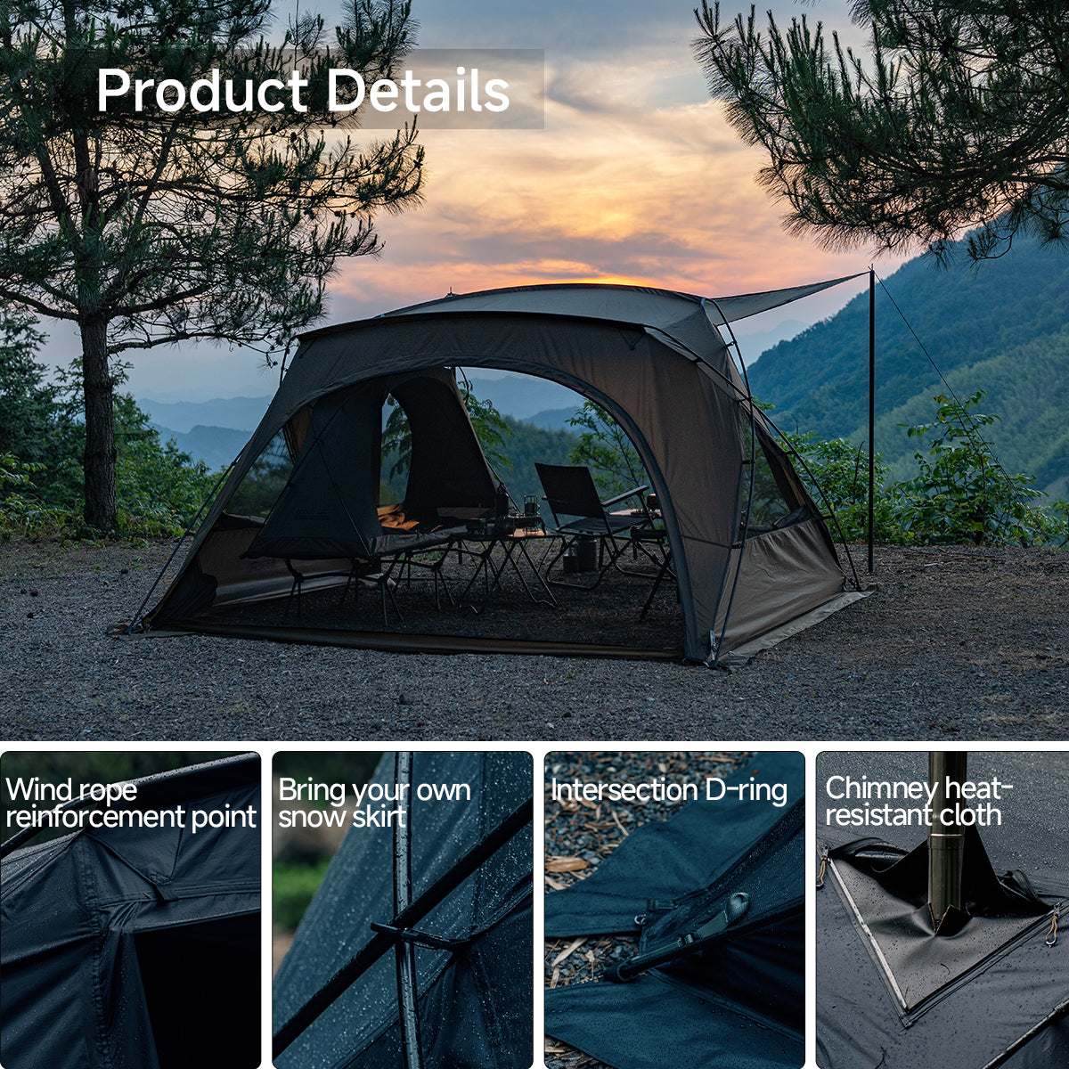 Springhill 蓬莱4P 2.0 TC Springhill Penglai 4P 2.0 Camping Tent – gooutspringhill