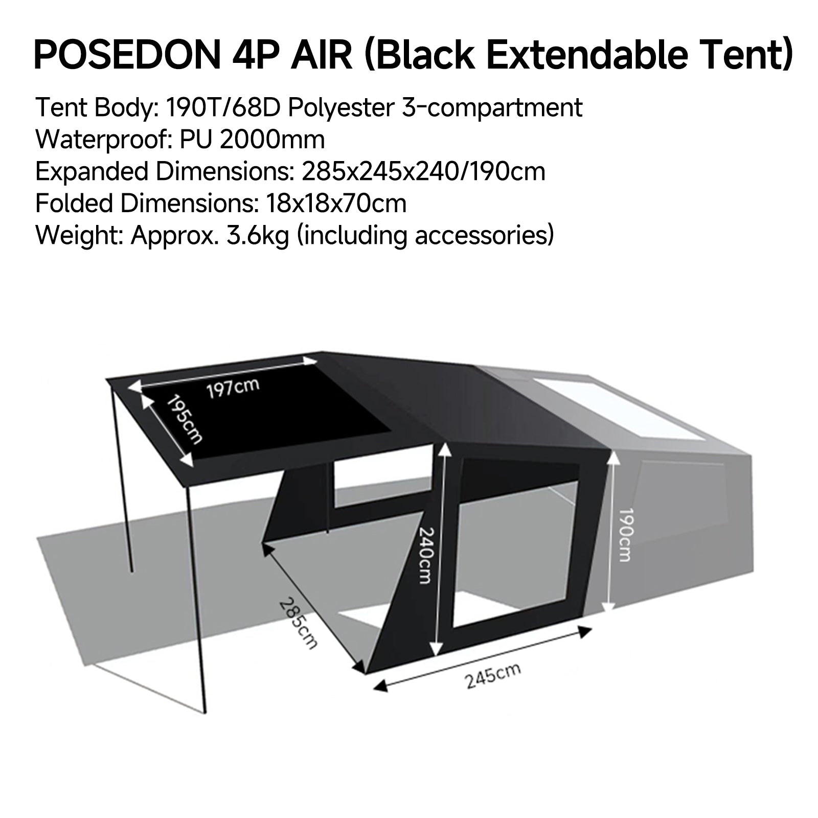 Springhill POSEDON 4P AIR Tent – gooutspringhill