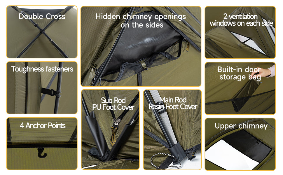 Kunlun Nylon Camping Tent Pro 3.0 - gooutspringhill