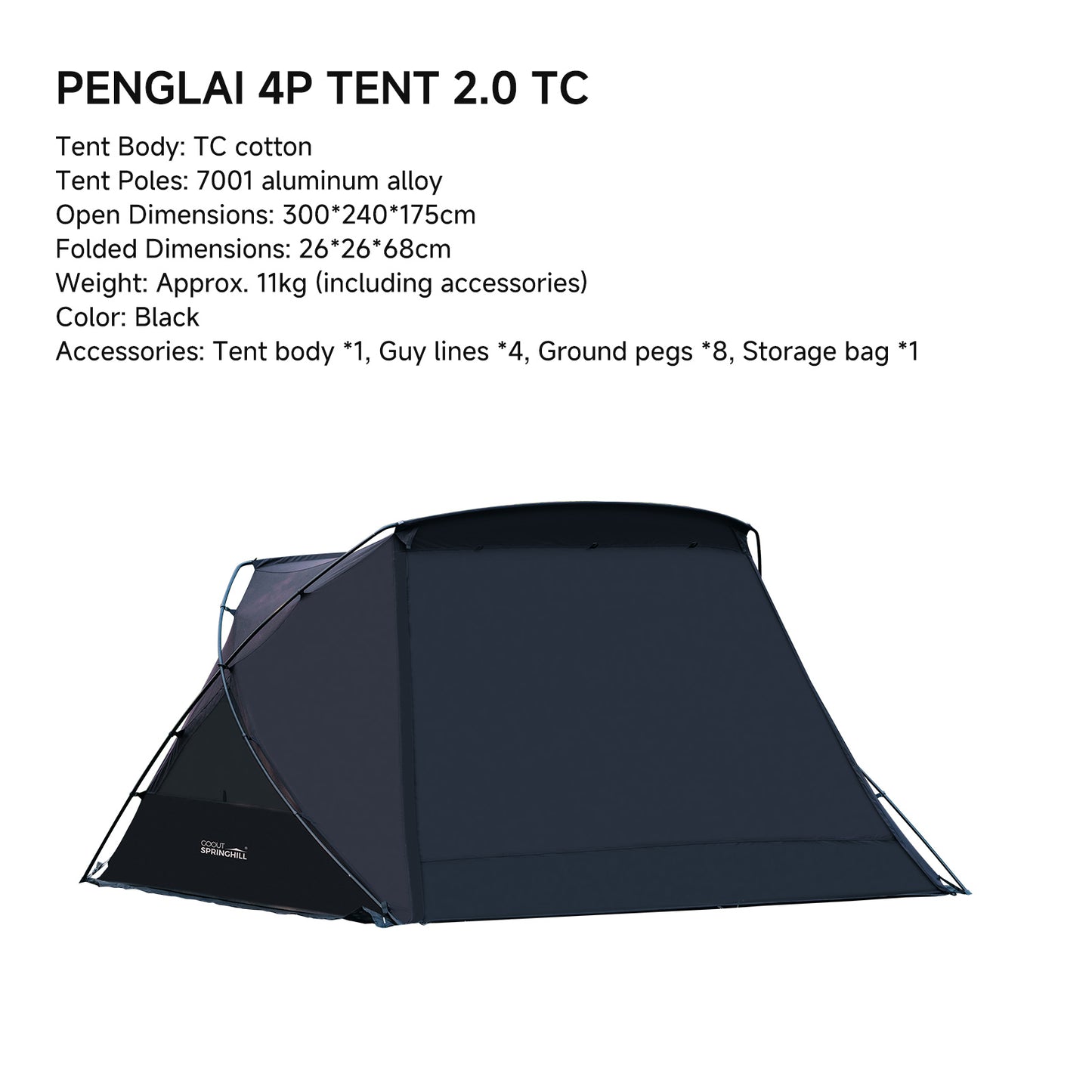 Gooutspringhill Penglai 2.0 TC Cotton Tent