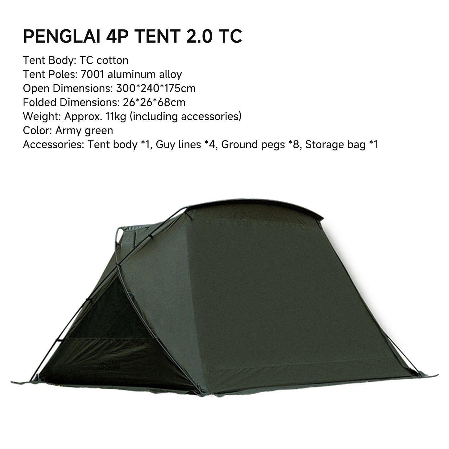 Gooutspringhill Penglai 2.0 TC Cotton Tent