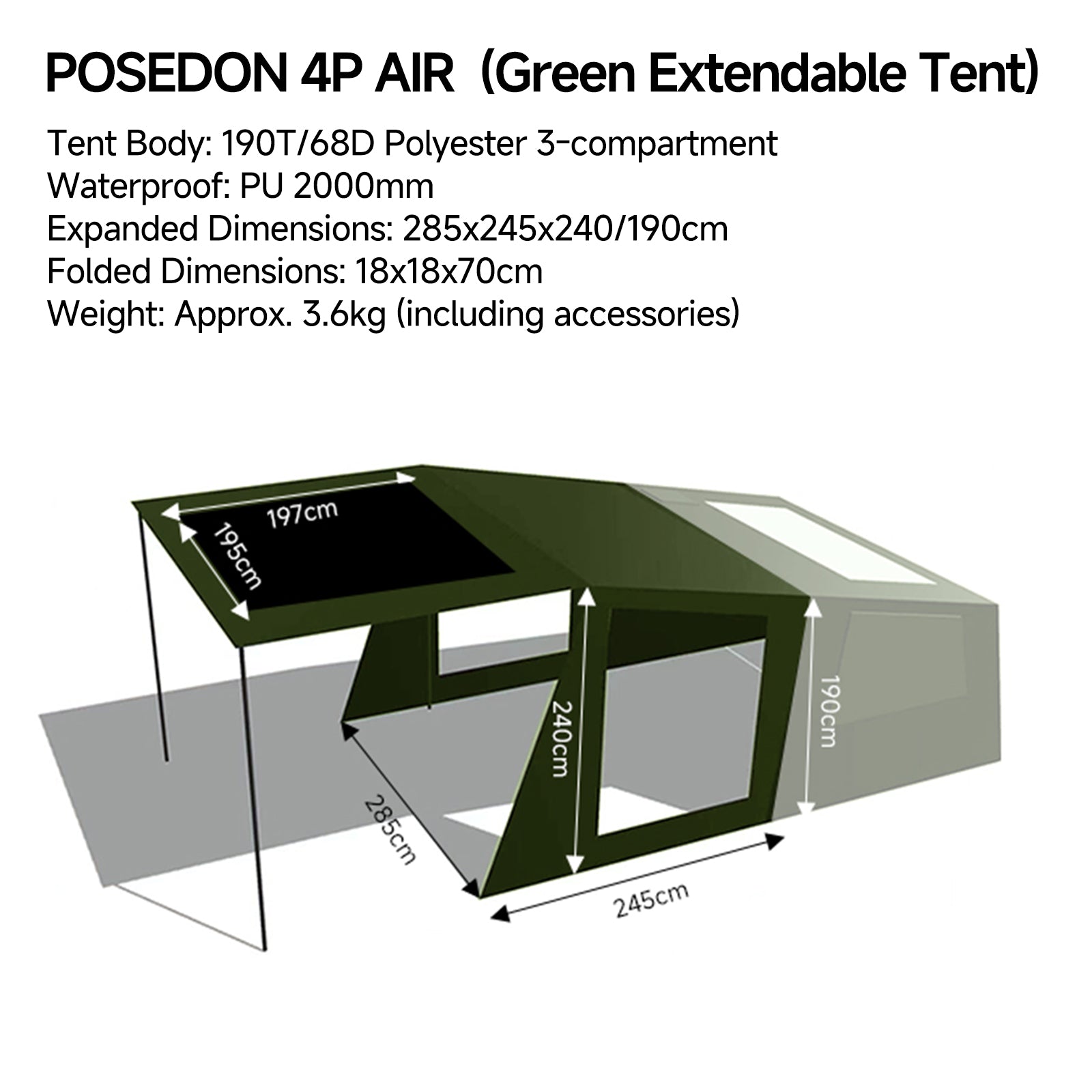 Springhill POSEDON 4P AIR Tent – gooutspringhill