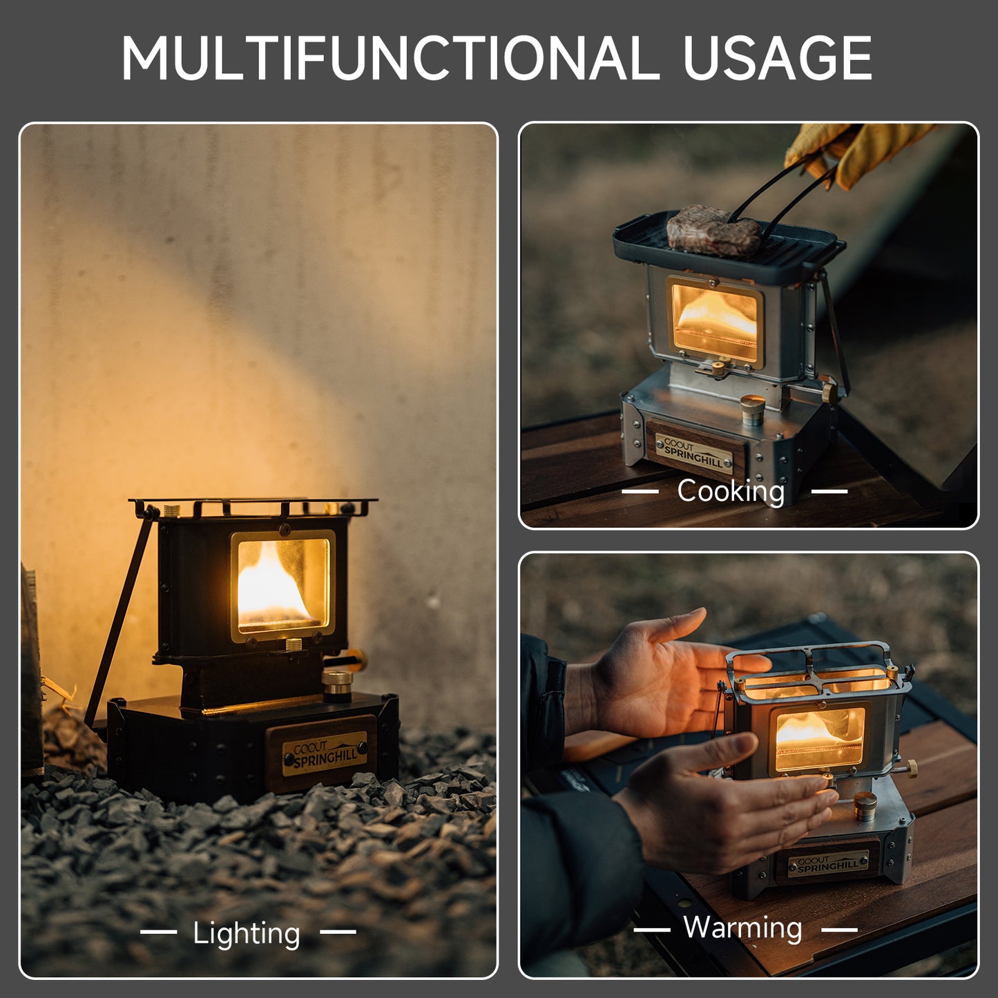 Gooutspringhill Glaze Camp Lamp Stove