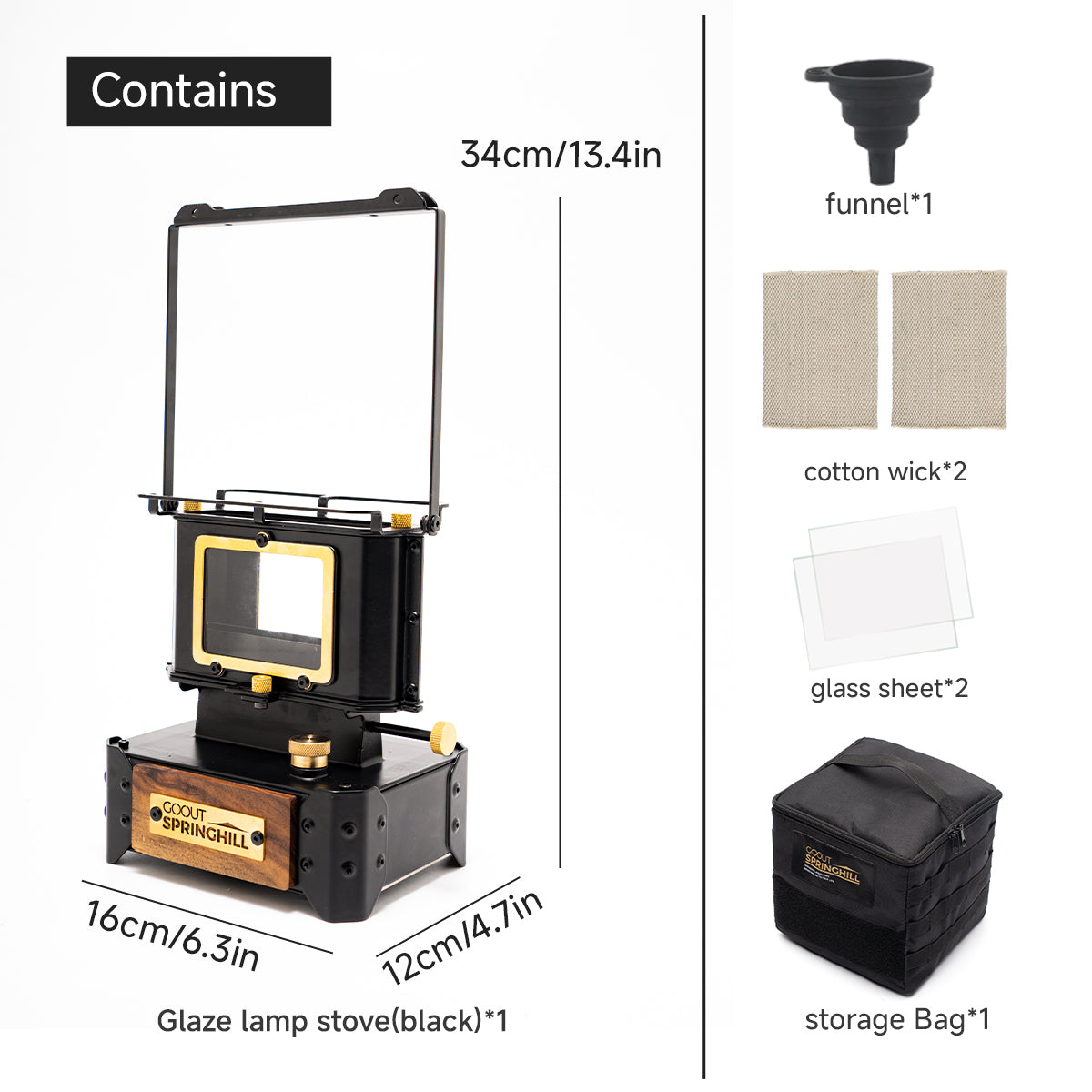 Gooutspringhill Glaze Camp Lamp Stove