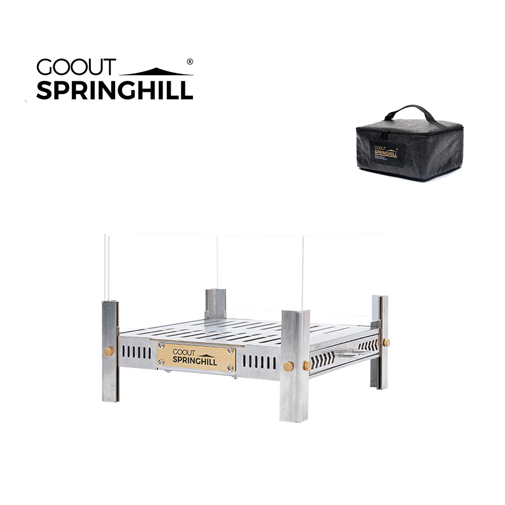 Qingluan Dual-Fuel Alcohol & Wood Fire Pit - gooutspringhill