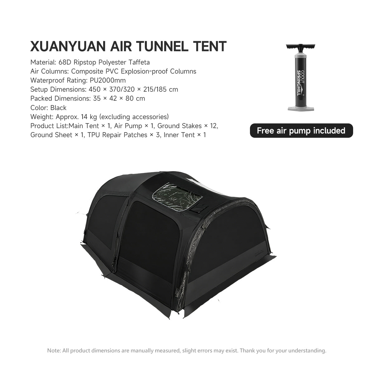 Gooutspringhill Air Tunnel Tent